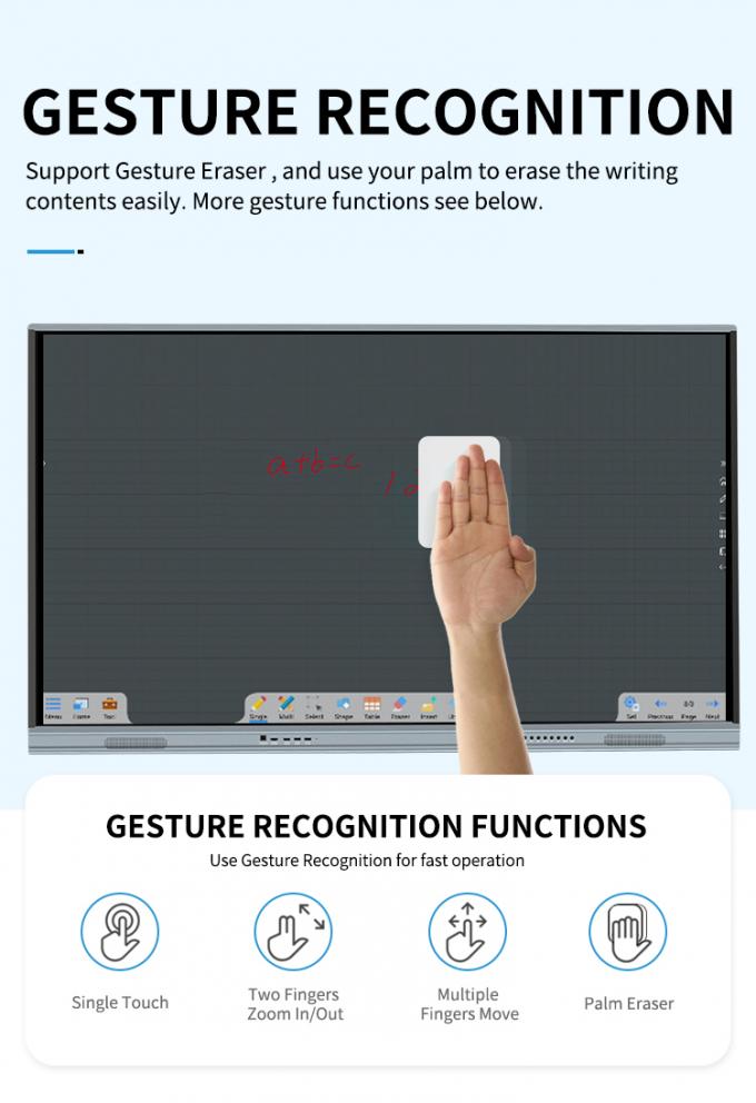Iboard 新製品 98インチ 4K スマートディスプレイ インタラクティブなフラットパネルディスプレイ 会議室用タッチスクリーンモニター 4