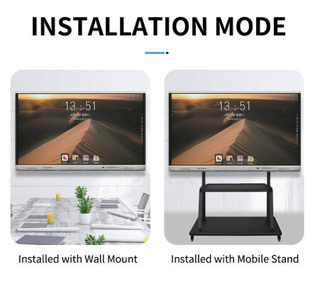 75インチインタラクティブなタッチスクリーンモニター 20/40タッチポイントと赤外線タッチで学校教育とオフィスミーティング