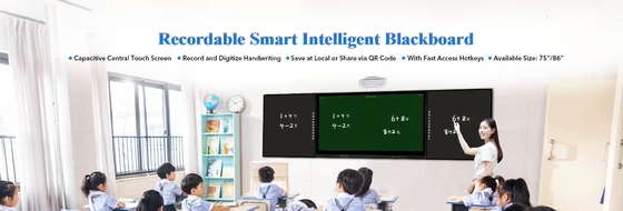 75"相互タッチ画面のモニター、LEDのパネルの理性的な黒板、スマートな黒板