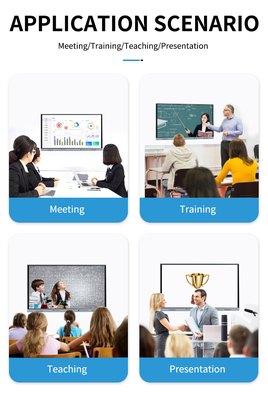 65インチ LEDインタラクティブホワイトボード、Androidスマートフラットパネル 20/40タッチポイント 赤外線 ブラックカラー