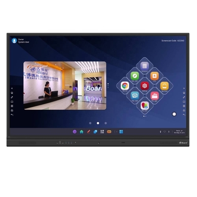 高精度インタラクティブなフラットパネル Android システム 11 とホワイト カラー