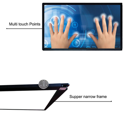 赤外線タッチフレーム オープン オーバーレイ アルミ 19 ~ 200 インチ USB ポート ビデオ ウォール スマート テレビ タッチ パネル