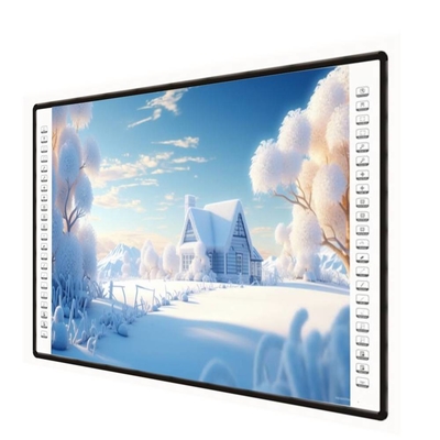 インタラクティブなプロジェクターボード 4K 82 85 102 インチ サイドバー 10 タッチポイント USB PCペン 指書き 白板 学校用