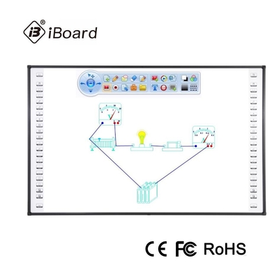 工場 Iboard 提供 102 インチ スマートタッチボード インタラクティブなホワイトボード プロジェクター付き 教室用