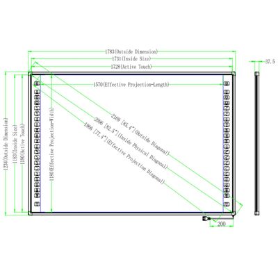85インチインタラクティブなホワイトボード 10点 会議のためのタッチポイント 訓練 学校の教え