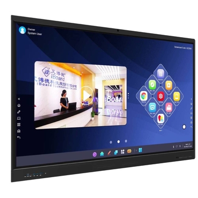 インタラクティブな4K超高画質スマートボード 壁掛けスピーカーカメラマイク 組み込み オールインワンPC 教育用ボード