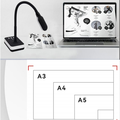 USB 2.0 ビジュアライザー ドキュメントカメラ スキャナー A3 A4 A5サイズ