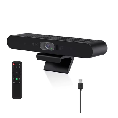 ブラック・ホワイト 簡単インストール 4K ウェブカメラ ビデオ会議カメラ USB AI オートトラッキング 2160p ウェブカメラ トラッキング スピーカー付き 会議室音声