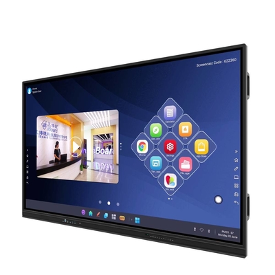110インチLEDインタラクティブなホワイトボード Android OPS オールインワンスピーカー Wifi BT 50ポイント ラップトップ オフィス用教材ソフトウェア 大学用大学生 Zoom Meeting