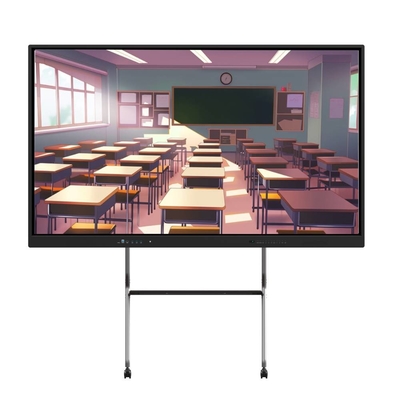 4K 65 75 86 98 110インチ アンチ・ブレア・テンプレート パネル インタラクティブ スマート ホワイトボード IR モニター スーパー スリム フレーム コンピュータ モニター 学校会議 研修イベント