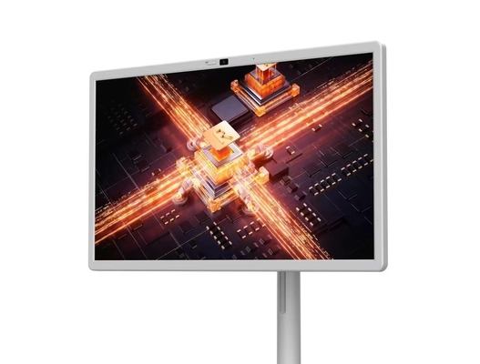 工場販売 32インチ 白色 充電可能な ktv レストラン 展示室 ステージ タッチ アンドロイド パネル タブレット 動く車輪 カメラとスピーカー