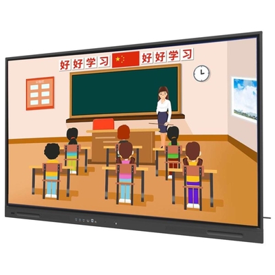 LEDインタラクティブなホワイトボード 壁マウントまたはモバイルスタンド インタラクティブなタッチスクリーンモニター ブルートゥースHDMIUSBWiFi スマートボード 初等大学のオフィスミーティング