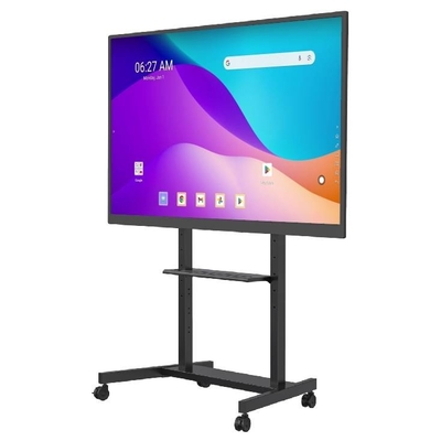 インタラクティブなホワイトボードスタンド ポータブル 移動式 トロッキーカー スマートテレビスタンド 42-86インチ