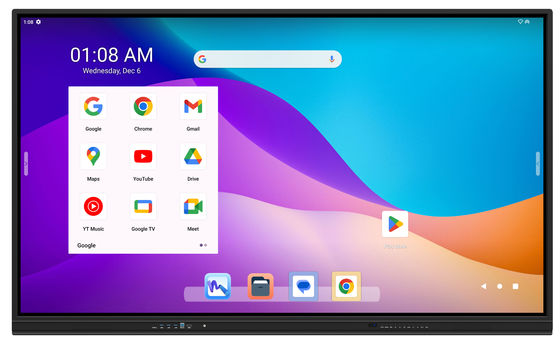 55 65 75 86 98 105 インチ 4K デジタルインタラクティブ フラットパネルタッチスクリーン Ai スマートインタラクティブホワイトボード 教室会議