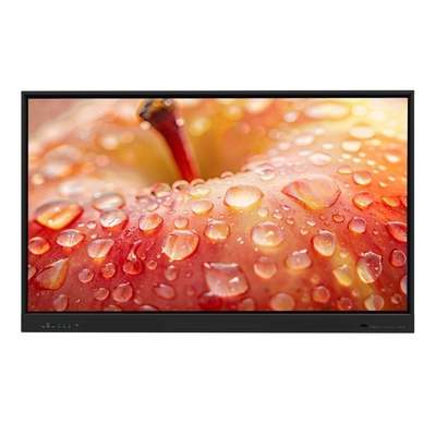 LEDインタラクティブなホワイトボード 86 98 110 インチ Android 13 14 LCD スマートボード応答 5-8 Ms カメラとマイクとモバイルスタンドと互換性のある会議ソフトウェア