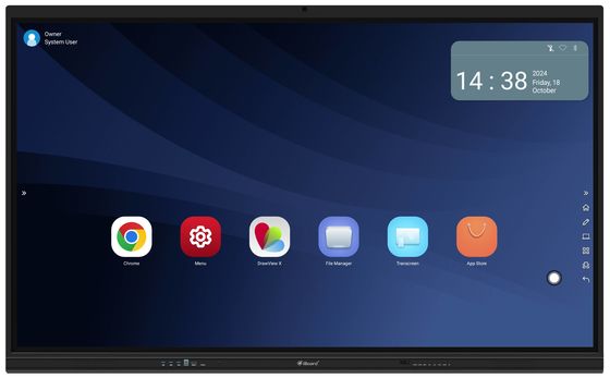 86インチのGoogle EDLA認定インタラクティブなスマートパネル 組み込みの楽しめるシステム付き Android 13 OPSスロット オプションカメラ&モバイルスタンド