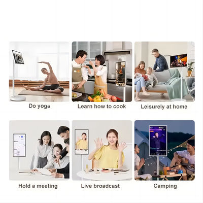 IBoard 27 32 インチ Android 13 セル内タッチパネル スマートテレビ LCDタッチスクリーンモニター ローラブル 動くスタンド バッテリー付き回転