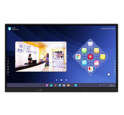 75インチ EDLA認定インタラクティブフラットパネルディスプレイ 教育教室とビジネス,オフィスのためのスマートタッチスクリーンモニター スマートインタラクティブパネル Android 14 & Windows 双重システム IFPD