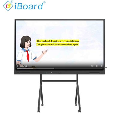 4K UHD インタラクティブなフラットパネル 55 インチ スマートテレビ アップデート Android システム AI 機能 授業室での事務会議のための機器