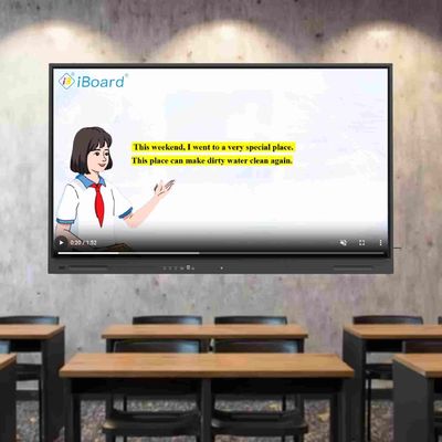 4K UHD インタラクティブなフラットパネル 55 インチ スマートテレビ アップデート Android システム AI 機能 授業室での事務会議のための機器