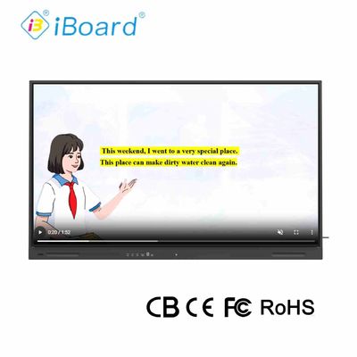 4K UHD インタラクティブなフラットパネル 55 インチ スマートテレビ アップデート Android システム AI 機能 授業室での事務会議のための機器