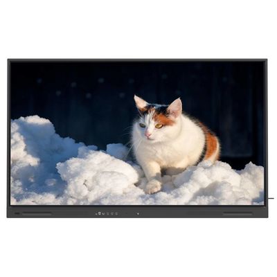 IRインタラクティブなホワイトボード 450ニット 86インチ アンドロイド 14タッチ Wifi VGA DP USB クラウド リソース スマートテレビモニター 大学事務訓練用