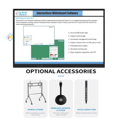 2026年新商品 4K UHD解像度 Android 13/14 OS 50点タッチ対応 インタラクティブホワイトボード スマートボード 教育・会議用