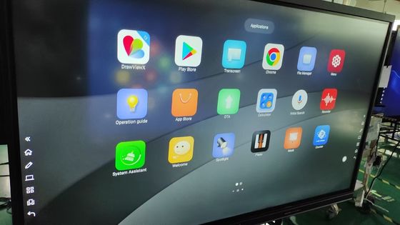 筆記モード、指または任意の不透明な物体、4GBまたは8GBのRAMを搭載したインタラクティブモニター。学校教育、授業、インタラクティブホワイトボード向けのスムーズなタッチ応答とワークフローを実現。