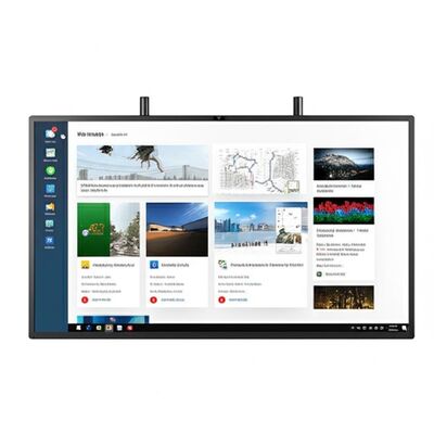 Android 14搭載LEDインタラクティブホワイトボード、超微細赤外線タッチ、学校や会議向けオプションカメラマイク