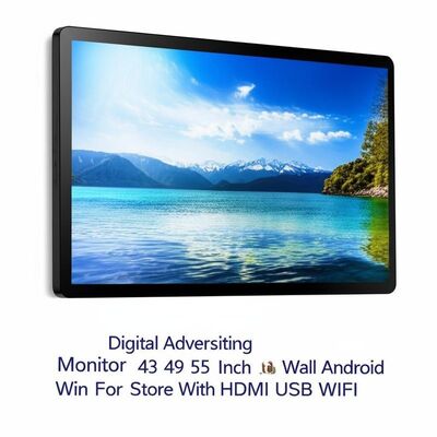 32インチデジタル広告モニターAndroid PC OSウォールタッチスクリーンショップ空港ホテル用