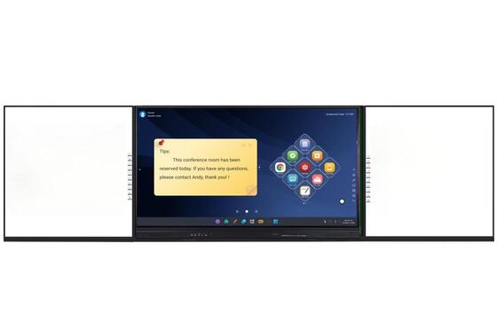 4K Ultra HD インタラクティブな平面パネル 20 つのタッチポイントと教育用の内蔵スピーカー