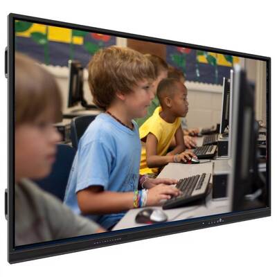 VESA標準壁掛けインタラクティブフラットパネル 4mm テンパーガラスと 6 アレイ マイク