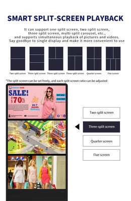 フルHD解像度とマルチOS対応の赤外線タッチスクリーンデジタルサイネージ、インタラクティブディスプレイ用