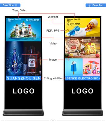 iBoard 43インチ フロアスタンド 縦型 LCDタッチスクリーン 屋内スマートサイネージ デジタルサイネージ 広告プレーヤー