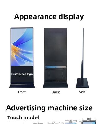 Digital Signage Players with Touch for Indoor Use Standing Smart Board Kiosk LED Advertising Machine Display