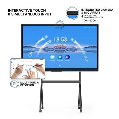 Iboard LCD スマートボード 75 インチインタラクティブタッチパネル、教育ソフトウェアスイート付き教室用