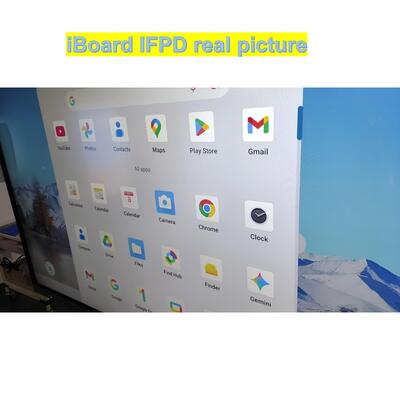 人気 インタラクティブ フラット パネル 55 インチ 4k 解像度 スマートタッチ クラスルーム オフィスミーティングのための新しい Android システム機器