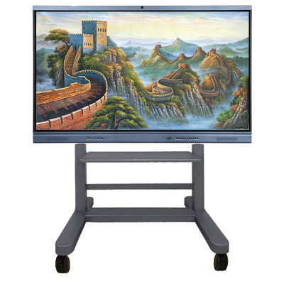 移動カートTVの立場40キログラムの相互Whiteboardの立場のフラット スクリーン カートの上昇の無言の足車の