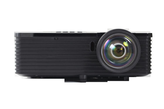 安い価格の携帯用短い投球レーザー ランプ プロジェクター3200lm 30" - 300"黒い色のサイズ
