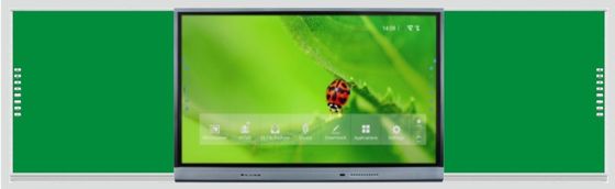 インテリジェントブラックボード 75 86 インチディスプレイ マルチフィンガーインタラクティブなタッチサイドバー 左 右ボード 教室の学生のために