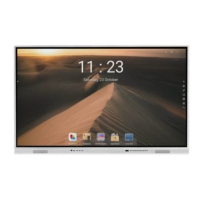 アンドロイド11 IRオフィスのための相互Whiteboardの接触フレーム6+64GのカメラMicのタイプC任意板表示