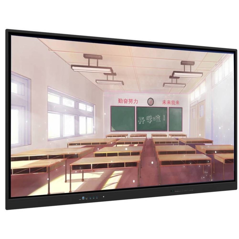 86インチ Android 13 20タッチポイント 220V 電源 インタラクティブなタッチスクリーン 4K ホワイトボード カメラ マイク付き 教育用