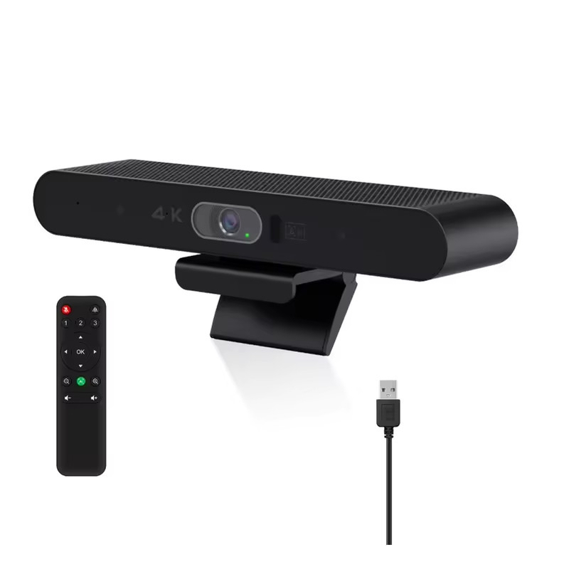 4K会議カメラ USBビデオバー オールインワンテレビ PCビデオサウンドバー AI自動フレーム会議カメラ