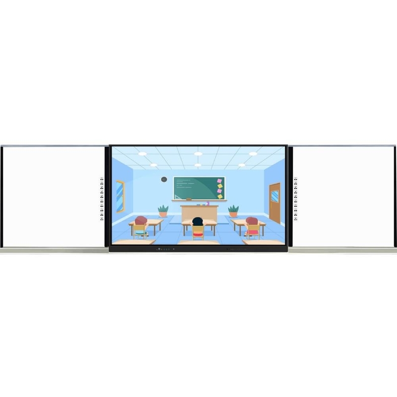 75 86 98 インチ ABAタイプ サイドボード付きのインテリジェント スマートタッチパネル アンドロイド PC カメラマイク システム オールインワン 学習用 ズーム チーム 会議用 wifi ソフトウェア