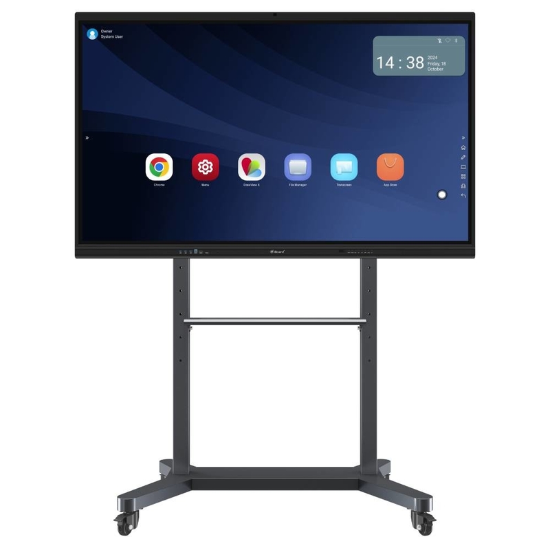 LEDインタラクティブなホワイトボード 壁マウントまたはモバイルスタンド インタラクティブなタッチスクリーンモニター ブルートゥースHDMIUSBWiFi スマートボード 初等大学のオフィスミーティング