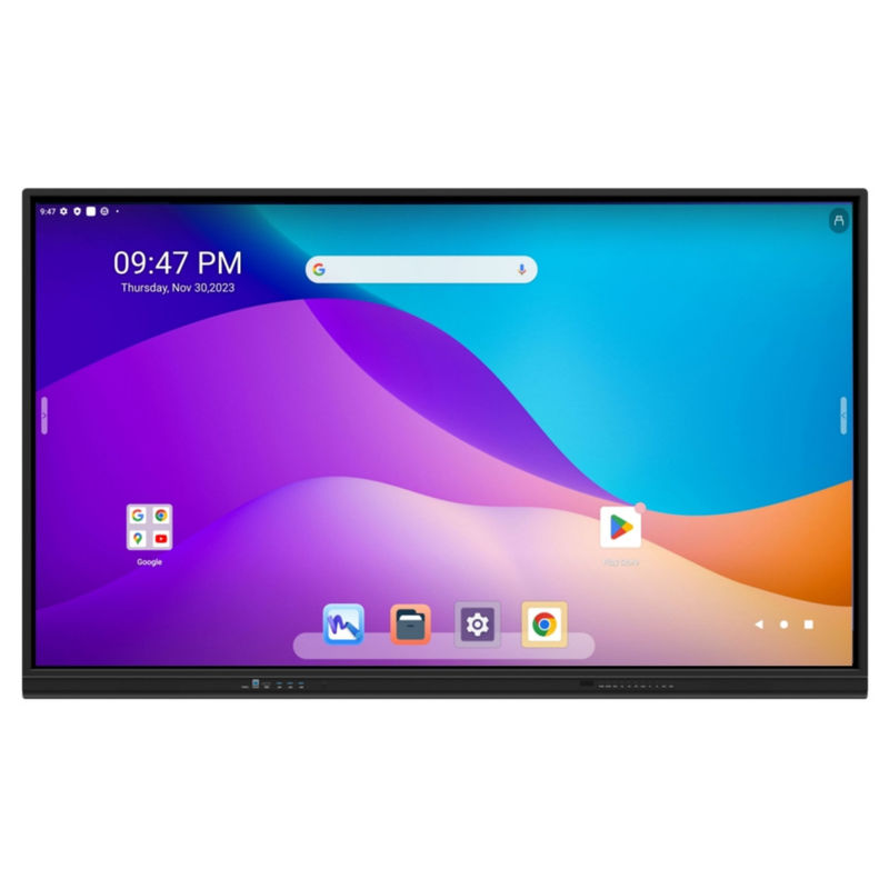 86インチのGoogle EDLA認定インタラクティブなスマートパネル 組み込みの楽しめるシステム付き Android 13 OPSスロット オプションカメラ&モバイルスタンド