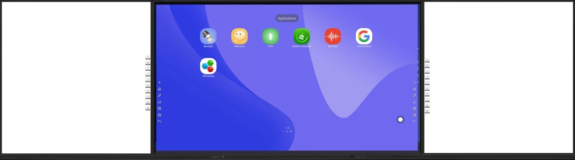 iBoard Factory Android 14 8+128G インタラクティブなフラットパネル 高コントラスト 1200:1 カーソール速度 100 ドット/S 20 タッチポイント スクリーンシェア インタラクティブなホワイトボードに対応