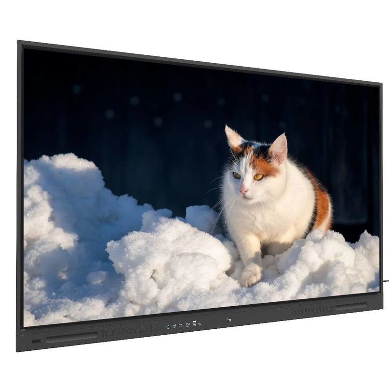 IRインタラクティブなホワイトボード 450ニット 86インチ アンドロイド 14タッチ Wifi VGA DP USB クラウド リソース スマートテレビモニター 大学事務訓練用