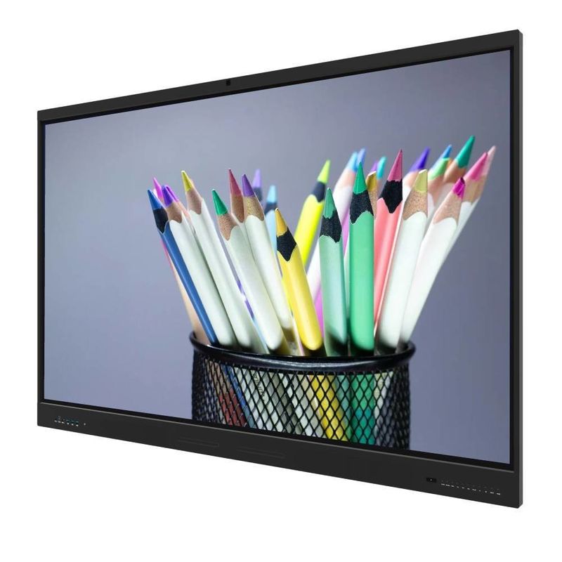 LCD スマートボード 75 インチ IFP アンドロイド 14 8+128G カメラ マイク スピーカー ライト センサ ワイファイ 赤外線 50 タッチポイント 学校 オンライン 教務室 ズーム チーム 会議