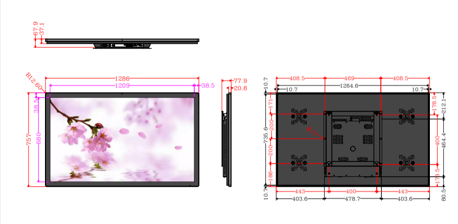 170度の視野角で視聴体験を向上させるデジタルサイネージ 32 43 49 55インチ 壁掛け型モニター メディア広告プレーヤー